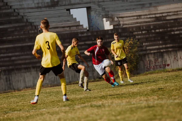 Voetbalwedstrijd Brcko Bosnië Herzegovina — Stockfoto
