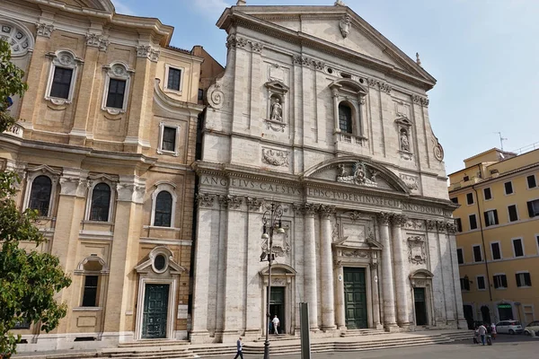 Внешний Вид Церкви Santa Maria Vallicella Chiesa Nuova Риме Италия — стоковое фото