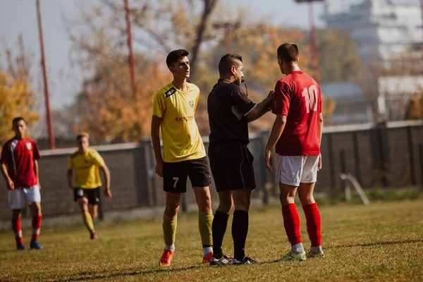 Ein Fußballspiel Jedinstvo Brcko Bosnien Und Herzegowina — Stockfoto