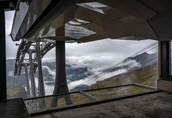 Vue Une Station Téléphérique Sur Trajet Engelberg Mont Titlis Suisse — Photo