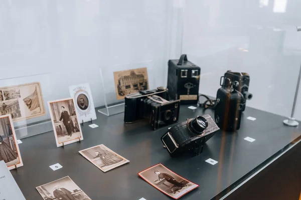 Old Vintage Cameras Historical Pieces Museum Iasi Romania — Stock Photo, Image