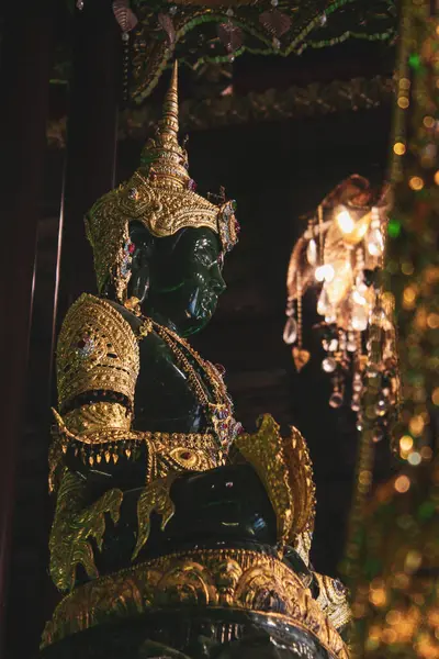 Buddha Verde Smeraldo All Interno Tempio Thailandia — Foto Stock