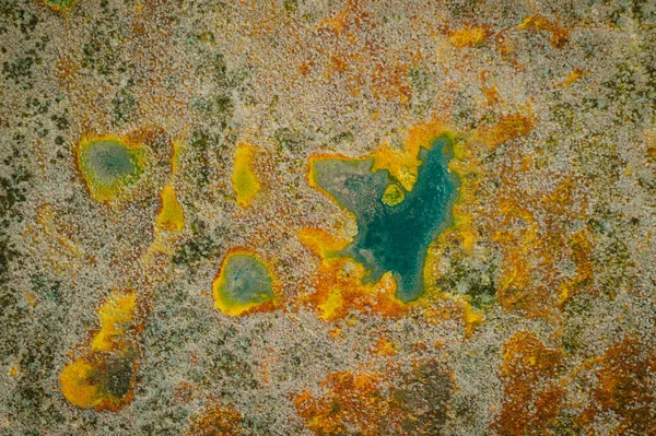 Ein Drohnenbild Aus Der Luft Über Den Strukturen Einer Moorlandschaft — Stockfoto
