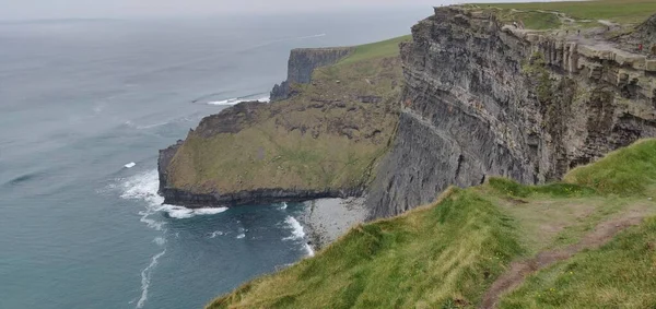Cliffs Moher Southwestern Edge Burren Region County Clare Ireland — Stock fotografie