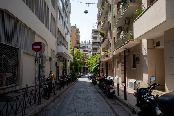 Une Belle Vue Des Rues Des Bâtiments Île Hydra Athness — Photo