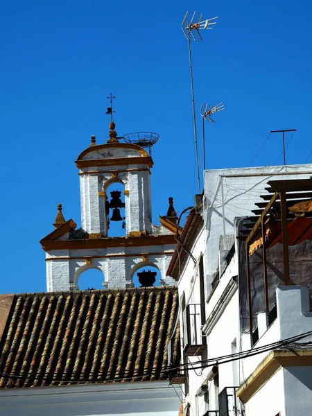 スペインのコルドバの旧市街にある美しい教会の塔の垂直ショット — ストック写真