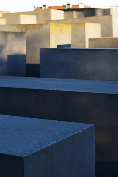 Una Vertical Sitio Conmemorativo Berlín Conmemoración Los Judíos Asesinados Durante — Foto de Stock