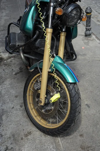 Vertical Closeup Shot Motorcycle — Stock Photo, Image