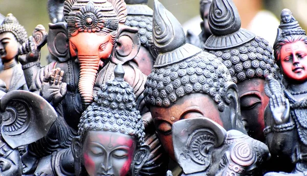 Die Skulpturen Gottes Symbol Des Friedensbuddha — Stockfoto