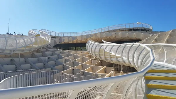 Uma Vista Arquitetura Metropol Parasol Sevilha Espanha — Fotografia de Stock