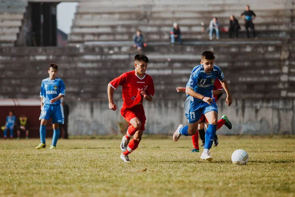 Een Voetbalwedstrijd Jedinstvo Brcko Bosnië Herzegovina — Stockfoto