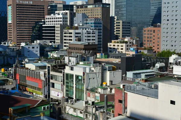 Uma Parte Antiga Colorida Cidade Seul Coreia Sul — Fotografia de Stock