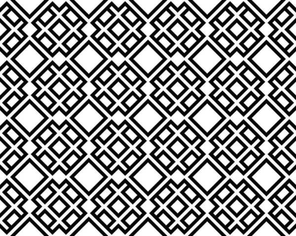 Illustration Sømløse Sorte Hvide Mønstre - Stock-foto