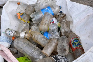 Nehir temizleme gününde Parana nehrinden çıkarılan çöplerin görüntüsü