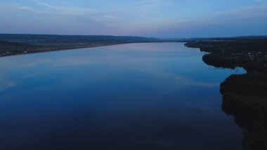 Romanya 'daki güzel Valcelele gölünün havadan manzarası