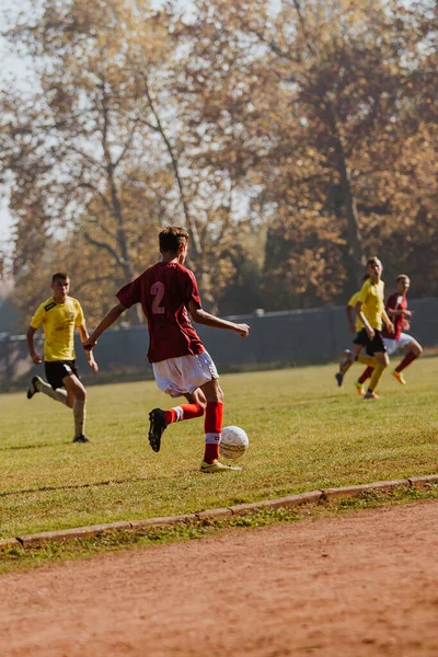 Een Voetbalwedstrijd Jedinstvo Brcko Bosnië Herzegovina — Stockfoto