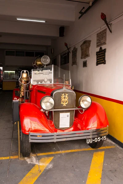Винтажная Красная Пожарная Машина Chevrolet Год Выпуска 1929 — стоковое фото