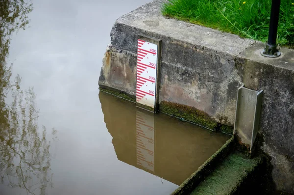 Indicateur Niveau Eau Dans Canal Trent Mersey Stoke Trent Staffordshire — Photo