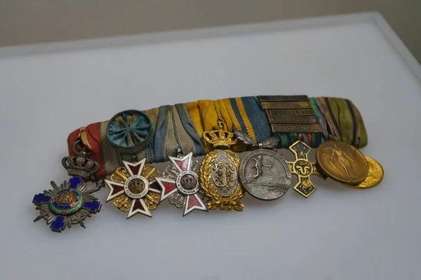 Collection Medals Historical Pieces Museum Iasi Romania — Stock Photo, Image