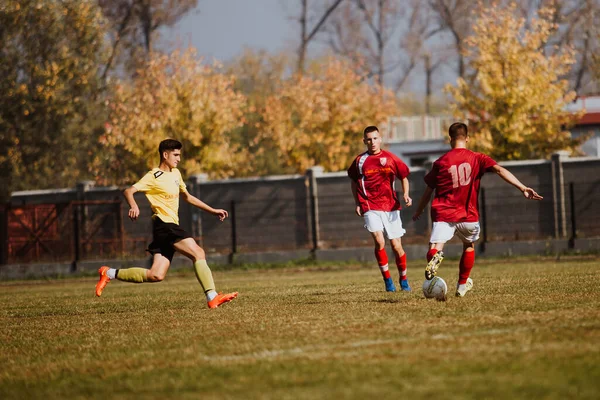 Voetbalwedstrijd Brcko Bosnië Herzegovina — Stockfoto