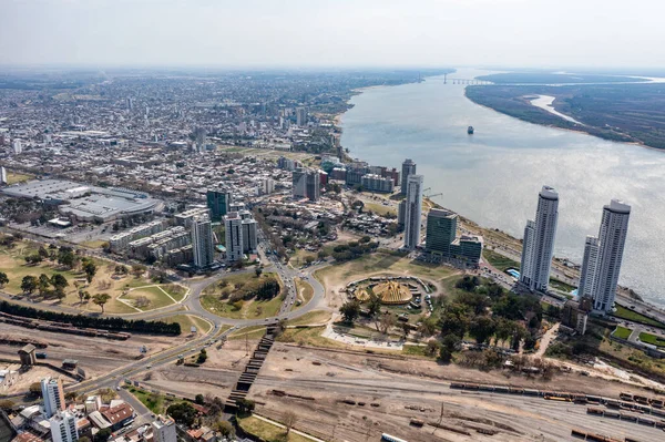 General Aerial Shot Made Drone City Rosario Coastal Area Next — Stock Photo, Image