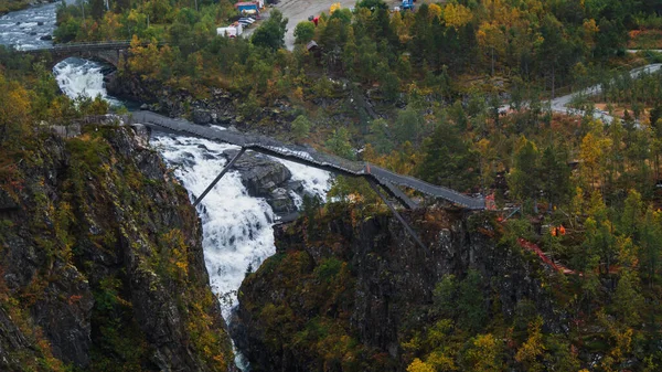 Een Prachtig Uitzicht Voringsfossen Waterval Noorwegen — Stockfoto