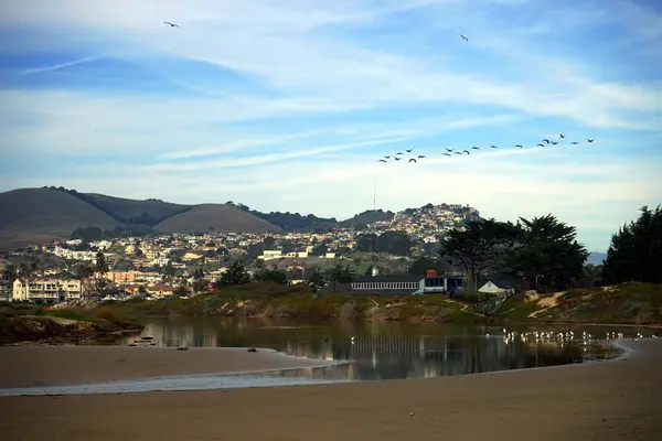 Los Angeles San Francisco Arasındaki Yerleşim Alanının Manzarası Kaliforniya Birleşik — Stok fotoğraf