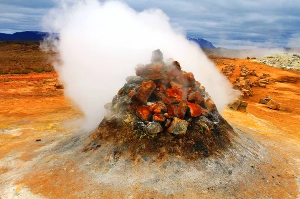 Parco Geotermico Hverir Vicino Lago Myvatn Islanda — Foto Stock