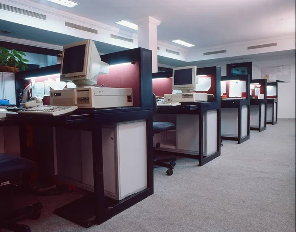 Interior Con Muebles Corporativos Década 1990 India — Foto de Stock