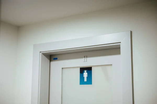 Nahaufnahme Eines Badezimmers Mit Dem Symbol Des Mannes — Stockfoto