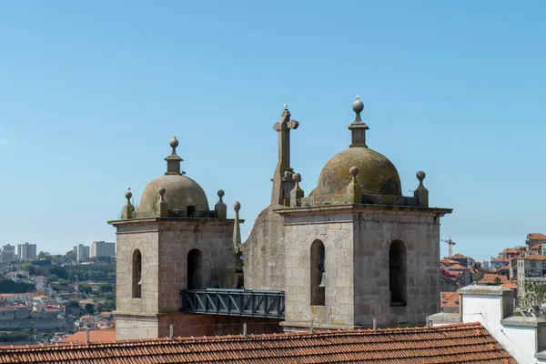 Een Buitenkant Van Kathedraal Van Porto Portugal — Stockfoto