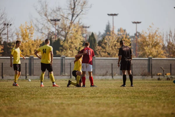 Ποδοσφαιρικός Αγώνας Στο Μπρκο Βοσνία Ερζεγοβίνη — Φωτογραφία Αρχείου