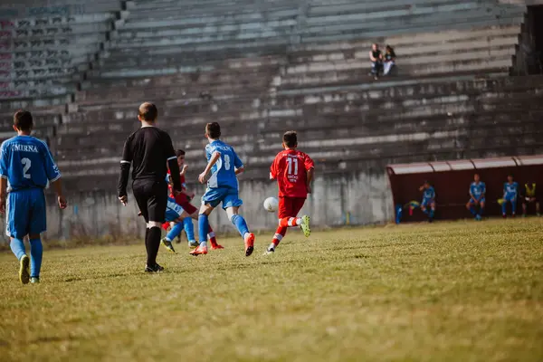 在布尔奇科的足球赛 波斯尼亚和黑塞哥维那 — 图库照片