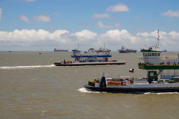Pelican Island Ferry Route Galvesto Port Bolivar — Stock Photo, Image