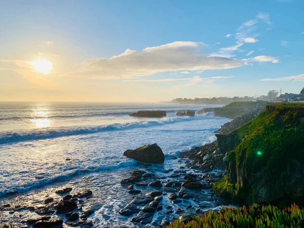 Μια Μαγευτική Θέα Ενός Όμορφου Θαλασσινού Τοπίου Στη Santa Cruz — Φωτογραφία Αρχείου
