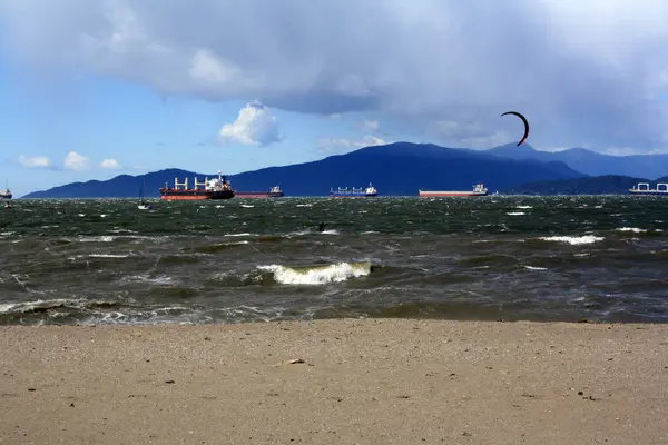 Stormen Vid Burrard Inlet Vancouver British Columbia Kanada — Stockfoto