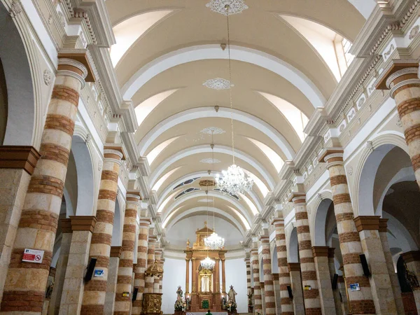 Interior Iglesia Del Pueblo Tabio Que Encuentra Cerca Capital Colombia — Foto de Stock