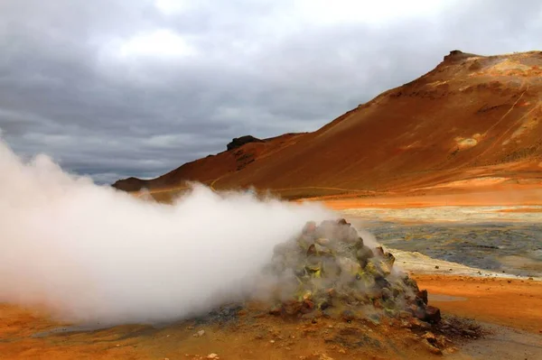Hverir Geothermal Park Myvatn Lake Iceland — Stock Photo, Image