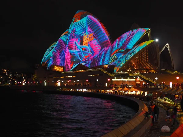 Ett Sydneys Operahus Ljusfestivalveckan — Stockfoto