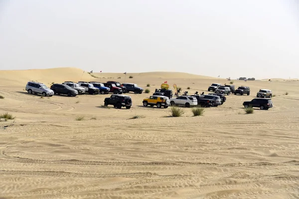 Plan Hors Route Dunes Dans Désert Madam Avec Des Hors — Photo