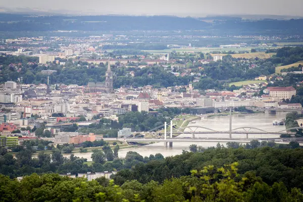 Panorama Ville Européenne Linz Autriche — Photo