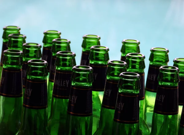 Tomma Ölflaskor Efter Familjesammankomst Brisbane Australien — Stockfoto