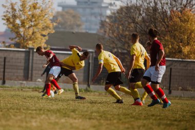 Brcko 'daki futbol maçı. Bosna-Hersek.