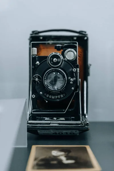 Een Oude Vintage Camera Historische Stukken Een Museum Iasi Roemenië — Stockfoto