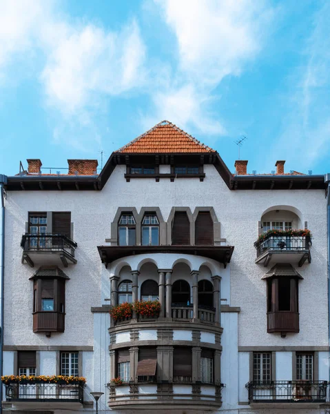 Façade Bâtiment Brasov Roumanie — Photo