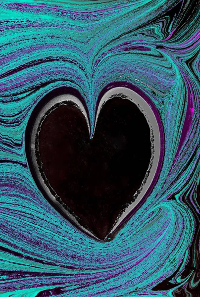 Вертикальный Снимок Крупным Планом Красочного Фона Формой Сердца — стоковое фото