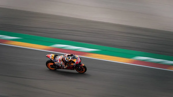 Der Moto Racer Jorge Lorenzo Mit Verrücktem Tempo Auf Der — Stockfoto