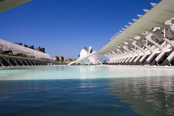 Famoso Complejo Cultural Arquitectónico Ciudad Las Artes Las Ciencias Valencia — Foto de Stock