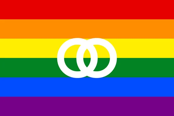 Bandiera Arcobaleno Simbolo Lesbiche Gay Bisessuali Transgender Lgbt Orgoglio Queer — Foto Stock
