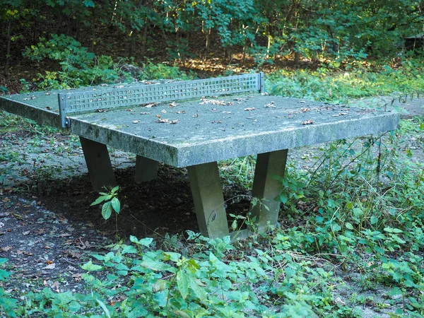 Closeup Ping Pong Table Park — Stock Photo, Image